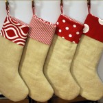 DIY Burlap Christmas Stockings with Premier Prints Fabrics