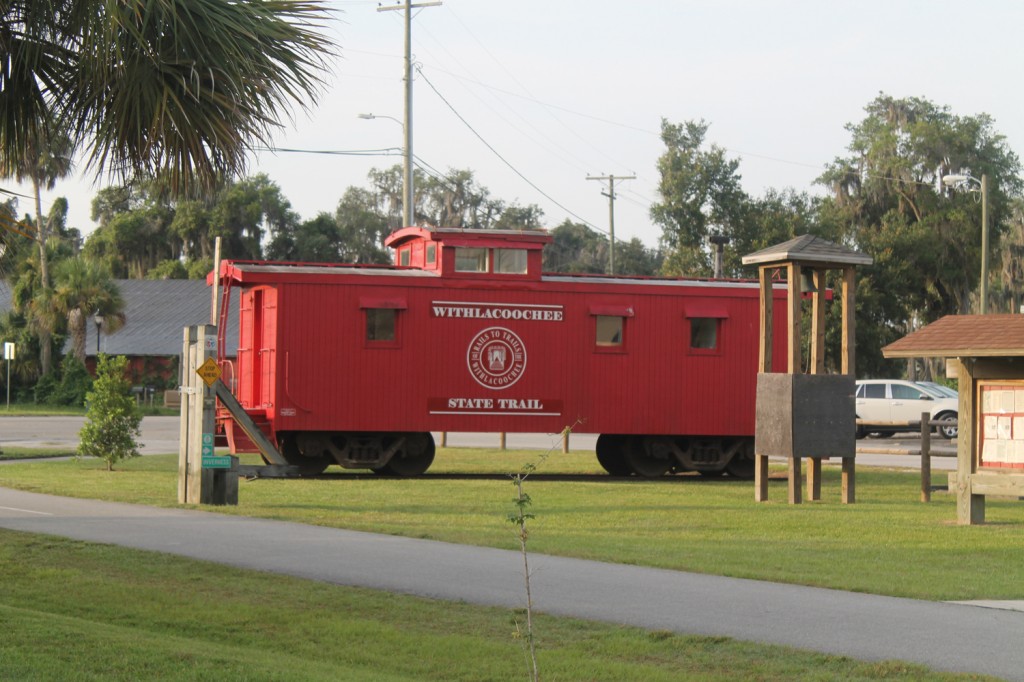 Red Caboose at the Inverness Trail Head on the Withlacoochee State Trail