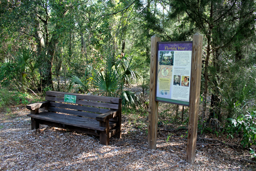 Rest Area in Front of Fort Cooper State Park