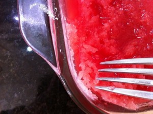 Limoncello Scented Watermelon Granita, step 6