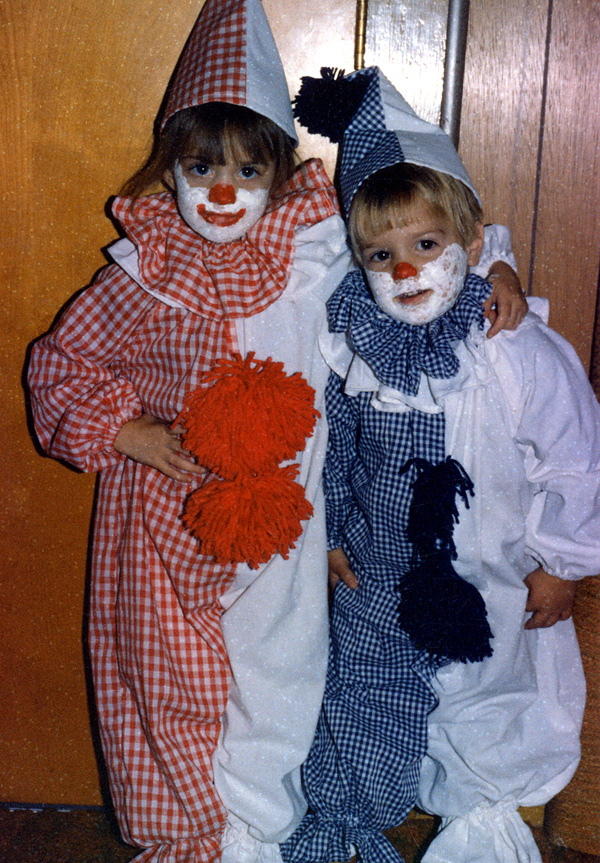 Found this picture and had to add it.  My adorable little clowns!