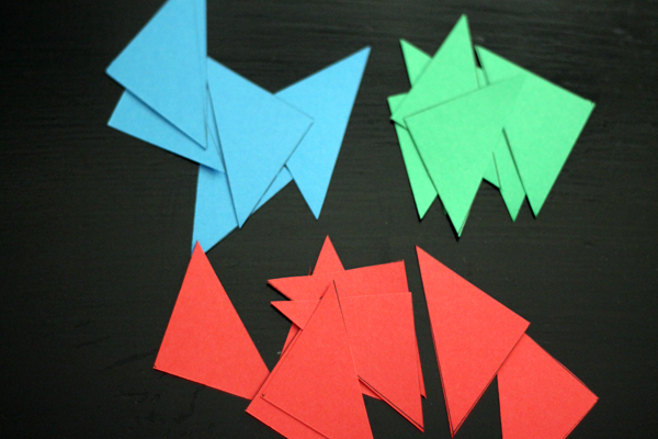 Triangles of cardstock
