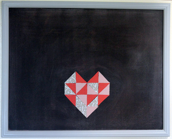 Heart on Magnetic Chalkboard