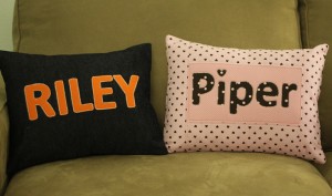 Riley and Piper Name Pillows