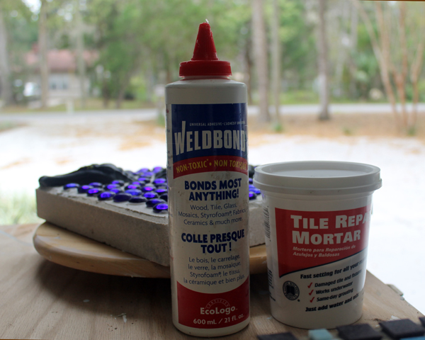 Weldbond and tile repair mortar