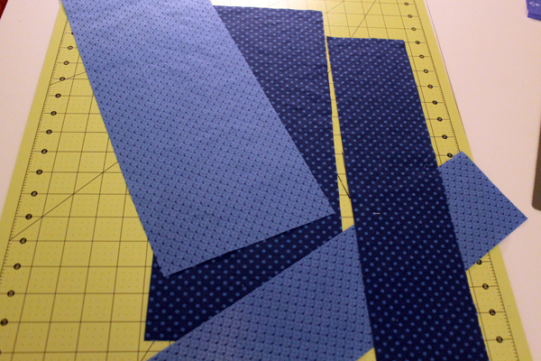 Step 1, cutting strips for color border