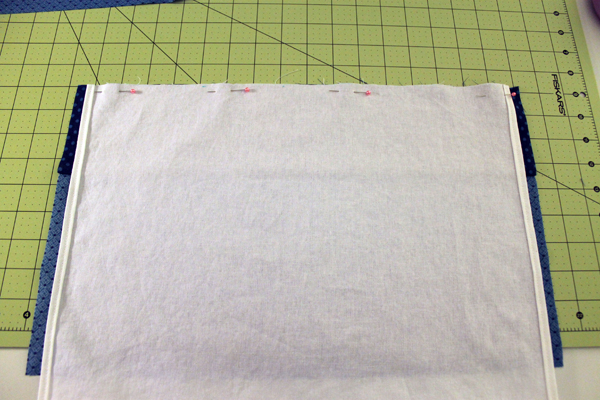 Step 3, center towel on strip