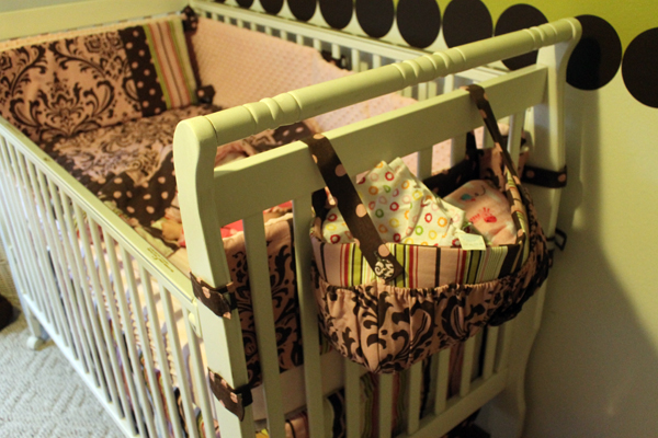 DIY diaper caddy with premier prints from fabri.com