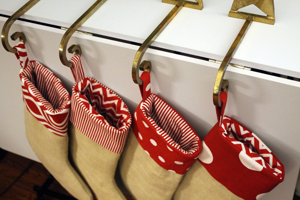 DIY Burlap Christmas Stockings with Premier Prints from Fabric.com