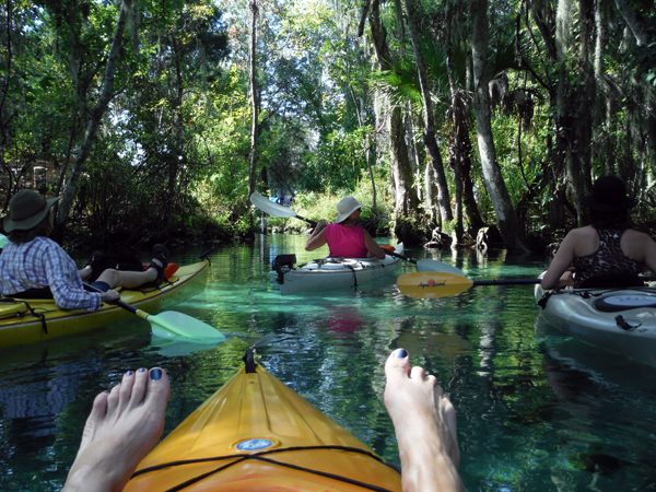 Kayaking Three Sisters Springs