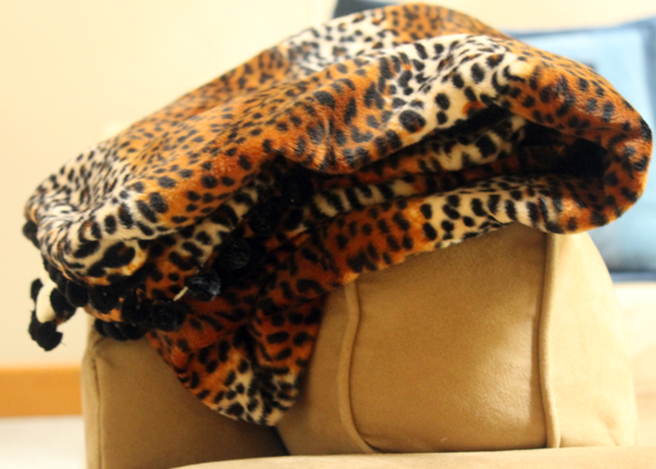 Blanket, Catnap Blanket, Faux Leopard Fur