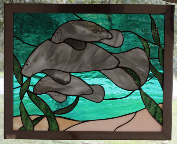 manatee stained glass