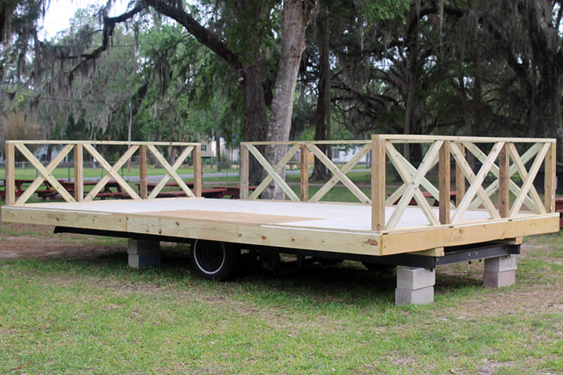 stage for the Homosassa ARts Crafts and Seafood Festival