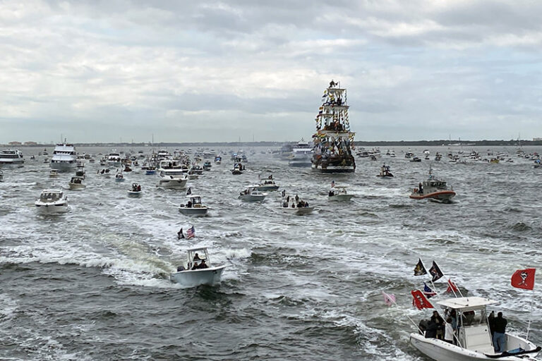 Boats joining the invasion.